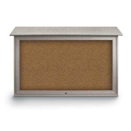 United Visual Products Indoor Enclosed Combo Board, 42"x32", Satin Frame/Burgundy & Keylime UVCB4232-BURGUN-KEYLIME